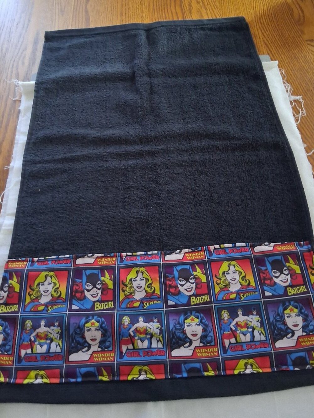 Quilted Wonder Woman Batgirl and Supergirl Hand Towel